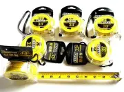 6 PACK PERFORMANCE TOOL 33' FT CLEAR CASE TAPE MEASURES 2-SIDED FRACTIONAL BLADE
