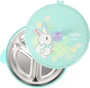 MAGICLULU Toddler Plate Set Divided Serving Tray for Boys and Girls - Baby Bowl Child Plates Lids Mealtime Fun