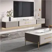 Floating TV Unit Simple Modern Floating TV Stand with 2 Drawers, 70.8''/78.7'' Floating Under TV Shelf,Wall Mounted Floating TV Shelf Cabinet, Space-Saving Media Console Entertainment Shelf Floating