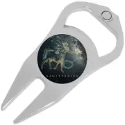 Sagittarius Zodiac Stars Golf Ball Marker Divot Repair Tool Bottle Opener