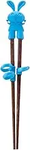 Children Training Chopsticks, Kids Wood Learning Chopsticks Silicone Easy to Use Washable 1 Pair for Child Hand Growth (82)