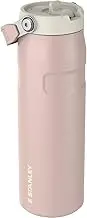 Stanley IceFlow Flip Straw 2.0 Water Bottle 24 oz | Built-in Straw for Travel and Sports | Lightweight and Leak Resistant | Insulated Stainless Steel | BPA-Free | Peach Whip Gloss