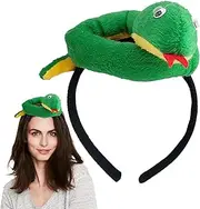 [Generic] Snake Plush Headband | Novelty Headband with Plush Snake,2025 Costume Photography Props, Year of the Snake Hair Headband for Women
