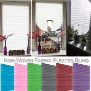 Half Blackout Curtain Pleated Window Blind Shade Living Room Bathroom Accessory