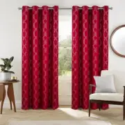Olivia Gray Jansen Rubber Blackout Grommet Panel - 54x90", Red