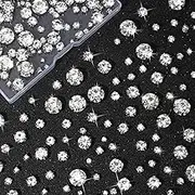 Crystal Sew on Rhinestone Glass Claw Flatback Clear Gems Stones for Craft, Jewelry, Clothes, Costume, Shoes, Dress, Garments - Mixed Size 3 to 10 mm (100 Pieces)