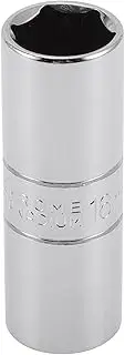 X AUTOHAUX Spark Plug Impact Socket 63mm for Car Motorcycle Dirtbike Repair Hardware Tool CR-V Silver Tone Durable 6 Point 16mm 1/2 Inch Drive