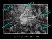OLD POSTCARD SIZE PHOTO AUGUSTA GEORGIA, AERIAL VIEW OF THE TOWN c1940