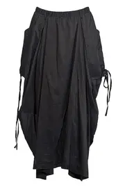 Ruched Pocket Voile Skirt--HAM-92312