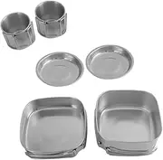 Toddmomy Complete Camping Cooking Tools 6-in-1 Picnic Cookware Set Stainless Steel for Camping Hiking and BBQ