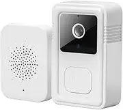 Wireless Video Doorbell, Two-Way Intercom Doorbell, 150 Metres Receiving Range, for Home Security, 85 x 53 x 24 mm