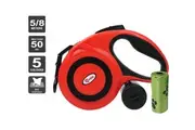 Qttie Retractable Dog Lead Leash Long Extendable Lockable Heavy Duty Max Load 50kg(5 Colours,5/8M)