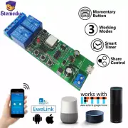 2Channel Wifi Wireless Switch Relay Module Inching Self-locking Interlock