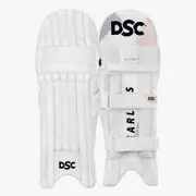DSC Krunch 500 Cricket Batting Gloves - Color: White & Orange - Size: Boys RH - Material: PU & Ultra-Light Foam - Fiber Reinforced Protection - Leather Palm for Superior Grip - Unrestricted Movement