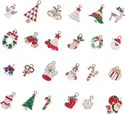 [KONTONTY] Alloy Christmas Jewelry Charms Diy Pendants for Necklace Bracelet Keychain Sweater Chain