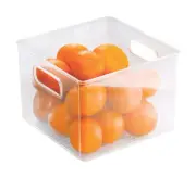 InterDesign 71230 Clear Plastic Stackable Storage Bin 6 H x 8 W x 8 D in.
