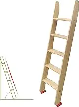 Bunk Bed Ladder, Durable Bunk Bed Ladder/Replacement Ladder, Indoor Loft Bed/Dorm Room Lathe Wooden Ladder, with Hanging Anti-Slip Feet, Easy to Assemble (Size : 100cm(39in))