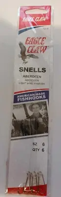 eagle claw (121-6) aberdeen size 6 snell hooks