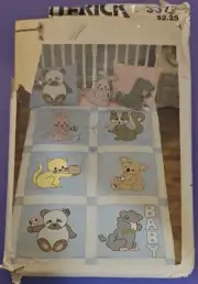 BABY QUILT Pillow STUFFED ANIMALS Appliques IRON ON TRANSFERS PATTERN