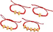 WOFASHPURET Bunny Bracelet for Women Woven Chinese Style Rabbit Year Charm String Bracelet