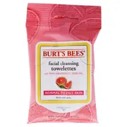 Burts Bees Facial Cleansing Towelettes Pink Grapefruit by Burts Bees for Women - 10 Count Towelettes