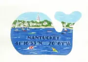 Kate Dickerson Medium Nantucket Whale Handpainted Needlepoint Canvas