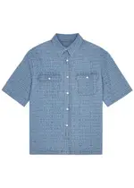 Givenchy 4G-jacquard Denim Shirt - Light Blue - L L