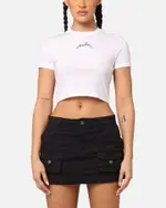 [JORDAN] Jordan Women's Short Sleeve Graphic Slim Crop T-shirt White/industrial - Size 2XL 2XL White/Industria