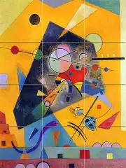 Russian Avant-Garde Wassily Kandinsky Ceramic Mural Backsplash Bath Tile #2363