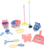 ERINGOGO Mini Cleaning Tools for Boys and Girls Simulation Cleaning Toy Hand-on Ability Development Abs Material Safe for Pretend Play Random