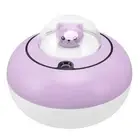 (Purple)Mini Humidifier Cute Cat Sculpture Portable Quiet Desktop Air Humidif JY