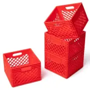 Mini Storage Crates-Small Stackable Baskets/Colorful Bin/Plastic Locker Organ...