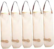 COLLBATH 5Pcs Breathable Hanging Mesh Storage Bags for Fruits Vegetables Produce Bags for Grocery Shopping Kitchen Bathroom Organization Lightweight Reusable