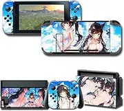 GilGames Skin Cover Decals for Nintendo Switch, Vinyl Protector Wrap Full Set Protective Faceplate Stickers Console Dock