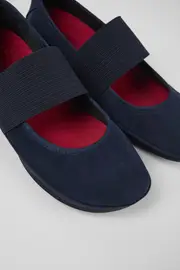 Right Blue Nubuck Ballerina for Women.