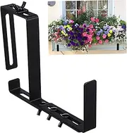 HANABASS Flower Box Hanging Brackets 1 Set Balcony Planter Railing Hanging Plant Stands for Window Deck Flower Pots Bracket