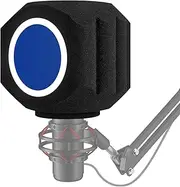 Professional Microphone Isolation Shield with Pop Filter,Reflection Filter for Recording Studios, Sound-absorbing Foam for Noise and Reflection Reduction for Recording,Singing,Podcasts,live stream