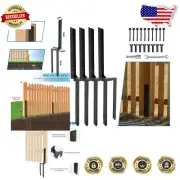 Durable Fence Post Repair Kit - 4 Pack with Easy Install Double Ground Spikes