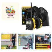 Upgraded 5.4 Bluetooth Hearing Protection AM/FM Radio Headphones, 30dB SNR Sa...