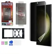 Ceramic Matte Anti-Spy Screen Protector With Easy Installation Tool Supports Fingerprint Unlock Flexible TPU for Samsung Galaxy S22 Ultra 5G