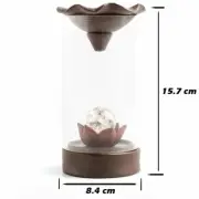 6.18" LED Ball Color Changing Backflow Censer Windproof Ceramic Incense Burner