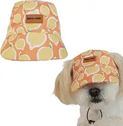 Lemon Print Dog Hat Sport Baseball Cap for Pets Outdoor Hat Sun Protection Summer Cap for Small Medium Large Dog (M)