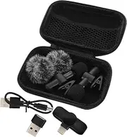 ERINGOGO Wireless Microphone Mini Interview Mic -c Interface Noise Cancellation Portable for Vlogging Lapel Mic Set