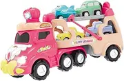 HONMEET 1 Set Educational Inertial Truck for Pull Back Car Playing Reliable Material Fun Cartoon Design Promotes Parent Interaction and Learning