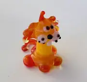 LION~Mini Collectible Hand Blown Art Glass Figurine~Handmade Tiny Animal~NEW