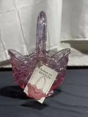 Fenton Plum Basket Art Glass Lily Of The Valley