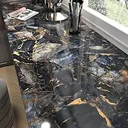 Black Marble Contact Paper Waterproof Removable Peel and Stick Wallpaper Film Marble Purple Contact Paper Roll Vinyl Self Adhesive Gold Wallpapers for Kitchen Countertops Shelf Liner 15.8"x236"