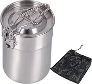 Outdoor Coffee Maker Cup,1L Camping Cooking Pot With Foldable Handle Lid Lightweight Backpack Hiking Pot for Camping Hiking Backpacking Picnic