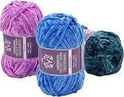 100g Velvet Knitting Yarn Super Soft Chunky Crochet Ball Craft 3PLY Multi Colors Soild Colours 1xBall (Mauve)
