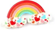 10Pcs Rainbow Cabochons,Cute Flatback Decorate for Slime,Kawaii Resin Cabochon,Craft Supplies